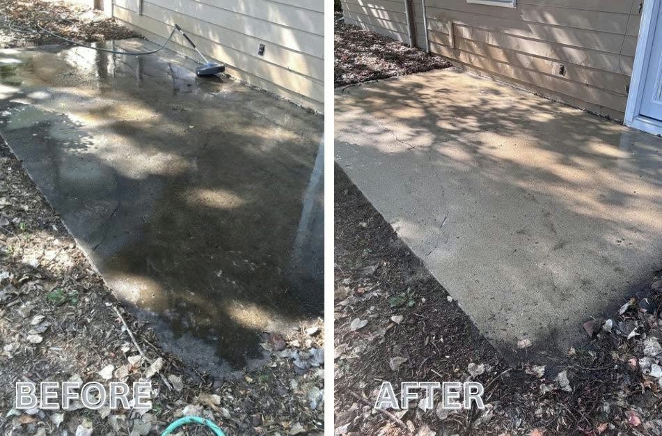 Concrete Patio · Before & After
